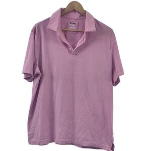 Jos A Bank 1905 Men‎ Polo Pink White Stripe Tailored Fit Golf Preppy Shirt
